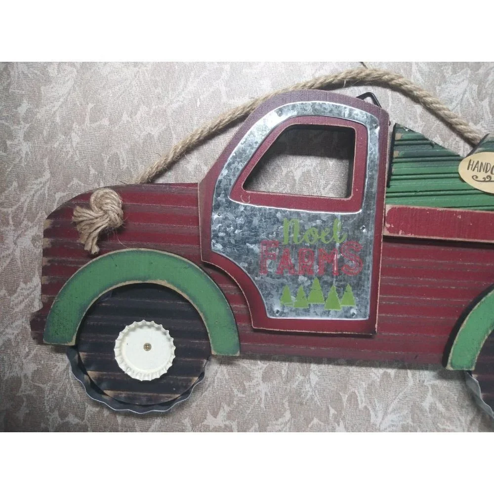 NEW NOEL FARMS RED PICKUP TRUCK Christmas Hanging Decor 13
